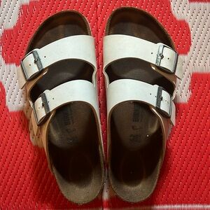 White Birkenstock Arizona Size 9